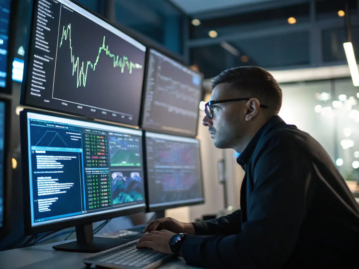 A cybersecurity expert is conducting a security audit, identifying vulnerabilities and implementing robust security measures to protect sensitive data.