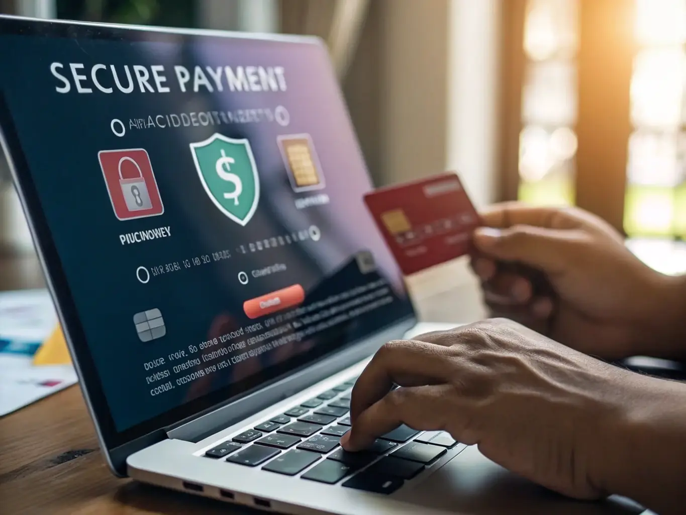 A secure payment gateway interface on a tablet, symbolizing the importance of secure transaction processing in retail.