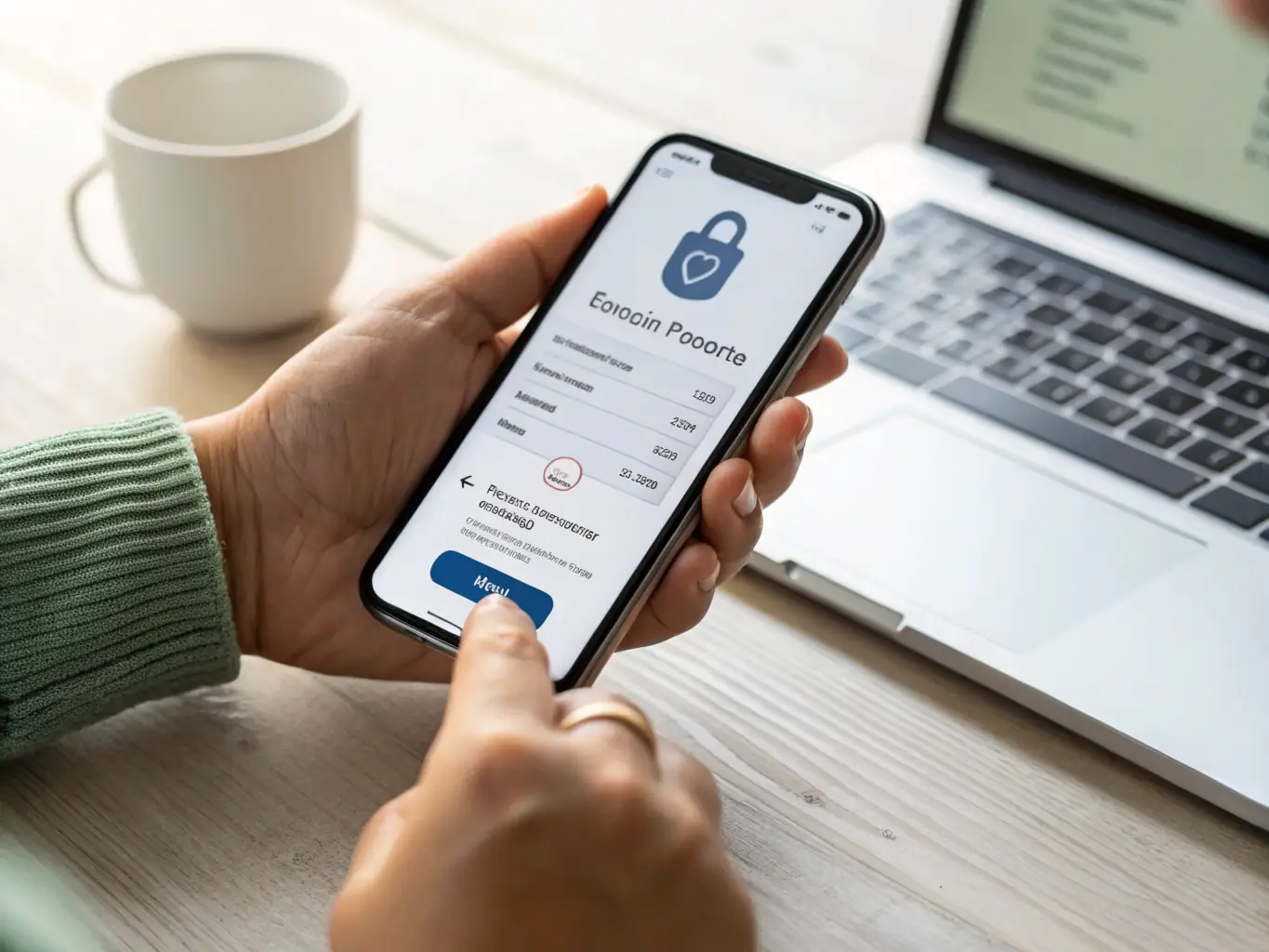 An image showing a multi-factor authentication screen on a mobile device, representing secure access control for retail employees and customers.