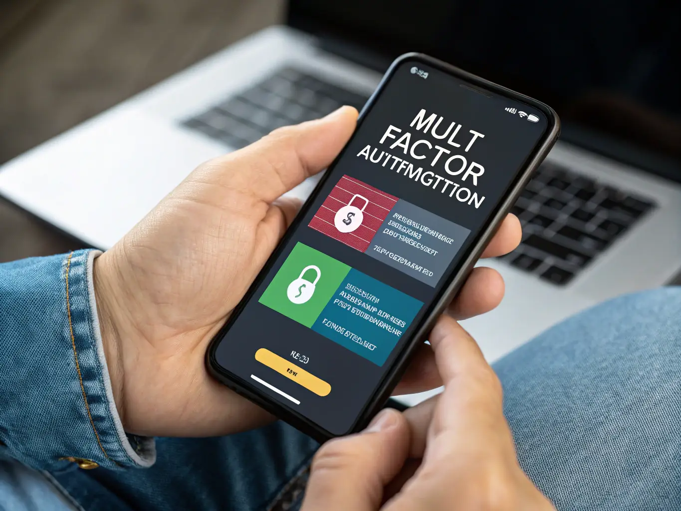An image showing a multi-factor authentication screen on a tablet, representing secure access controls for educational platforms.